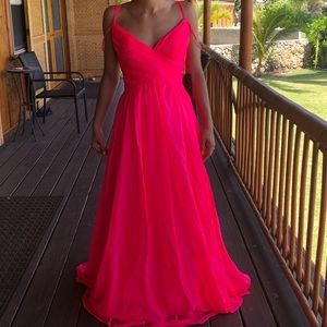 Pink Chiffon A-line Maggie Sottero prom dress NWT